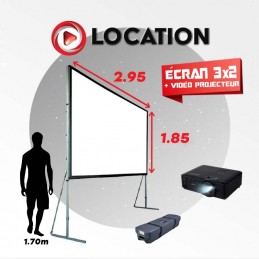 Location ÉCRAN 3x2m + VIDÉO...